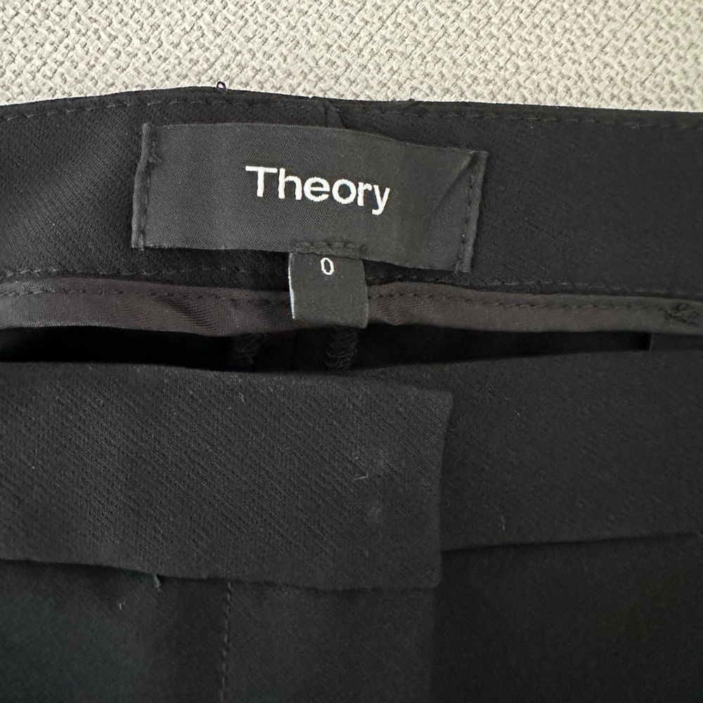 Theory Belisa Basic Black Cigarette Pants Size 0 … - image 7